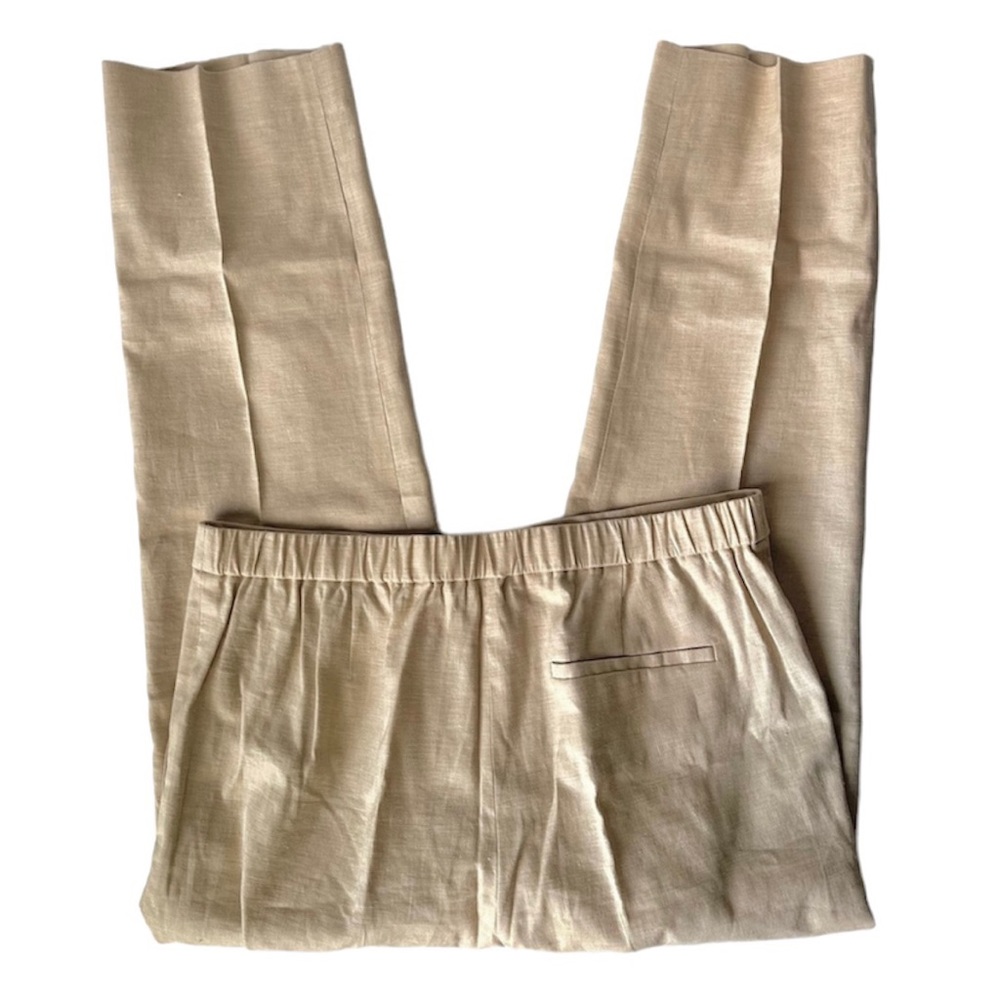 NWT Theory Treeca Linen Blend Pull On Capri Pant - Picture 6 of 6